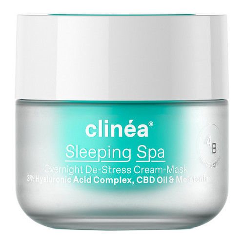 Clinea Water Crush Sleeping Spa De-Stress Cream-Mask Balm Προσώπου Νυκτός για Ενυδάτωση με Υαλουρονικό Οξύ 50ml