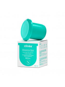 Clinea Sleeping Spa Overnight De-Stress Refill Balm Προσώπου Νυκτός για Ενυδάτωση με Υαλουρονικό Οξύ 50ml