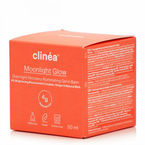 Clinea Moonlight Glow Gel Προσώπου Νυκτός για Αντιγήρανση & Λάμψη 50ml