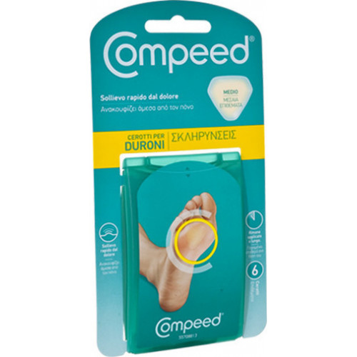 Compeed Επιθέματα Για Σκληρύνσεις Μεσαία 6τμχ