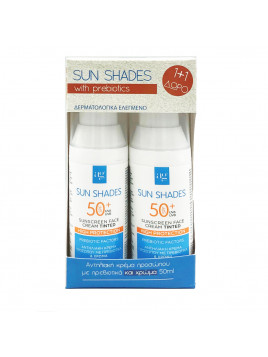 Ag Pharm Sun Shades Αντηλιακή Κρέμα Προσώπου SPF50 με Χρώμα 2 x 50ml