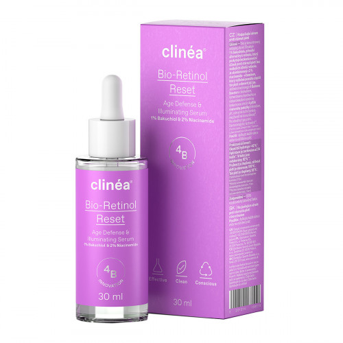 Clinea Bio-Retinol Reset Αντιγηραντικό Serum Προσώπου με Ρετινόλη για Λάμψη 30ml