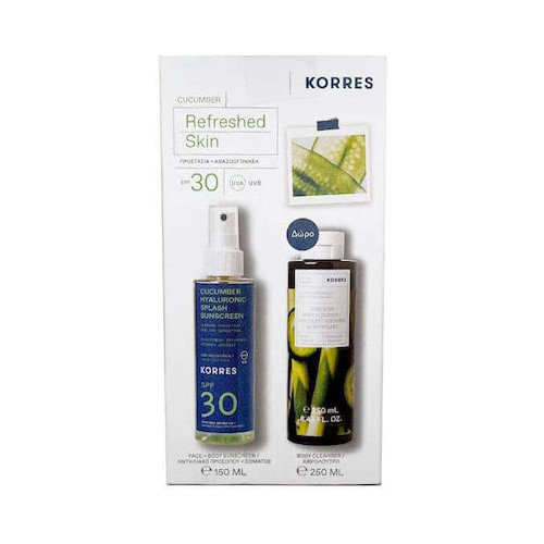 Korres Refreshed Skin Cucumber Hyaluronic Σετ με Αντηλιακό Spray