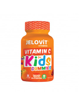 JeloVit Vitamin C for Kids Βιταμίνη για Ενέργεια & Ανοσοποιητικό Πορτοκάλι Φράουλα Mix Σταφυλιών 60 ζελεδάκια