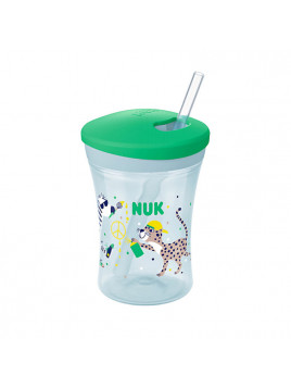 Nuk Παιδικό Ποτηράκι Action Cup από Πλαστικό Πράσινο 230ml για 12m+