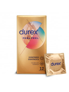 Durex Προφυλακτικά Real Feel χωρίς Λάτεξ 12τμχ