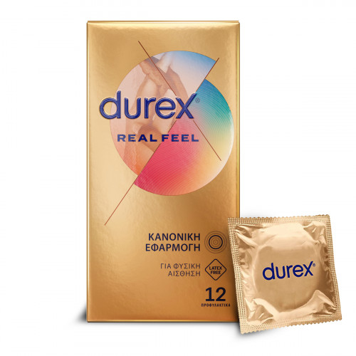 Durex Προφυλακτικά Real Feel χωρίς Λάτεξ 12τμχ