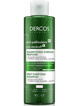 Vichy Dercos Anti-Dandruff Deep Purifying Σαμπουάν κατά της Πιτυρίδας για Όλους τους Τύπους Μαλλιών 250ml