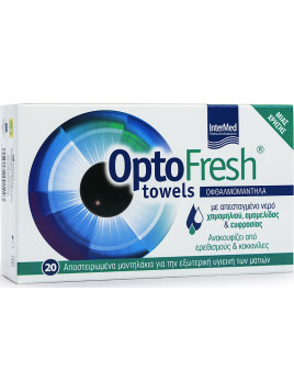 InterMed OptoFresh Μαντηλάκια Καθαρισμού Βλεφάρων 20τμχ