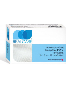 Real Care Αποστειρωμένες Γάζες 15x15cm 12τμχ