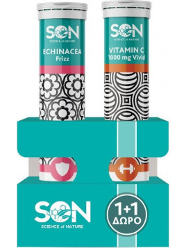 Science of Nature Echinacea & Vitamin C Συμπλήρωμα για την Ενίσχυση του Ανοσοποιητικού 40 αναβράζοντα δισκία Lime