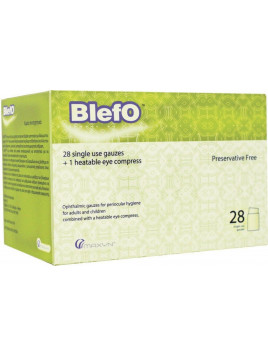 Maxyn Blefo Οφθαλμικά Επιθέματα & Θερμαινόμενη Κομπρέσα σε Λευκό χρώμα 28τμχ