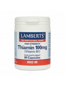 Lamberts Thiamin Βιταμίνη για την Υγεία του Νευρικού Συστήματος 100mg 90 κάψουλες