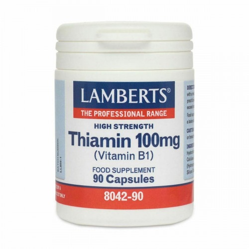 Lamberts Thiamin Βιταμίνη για την Υγεία του Νευρικού Συστήματος 100mg 90 κάψουλες Lamberts Thiamin Βιταμίνη για την Υγεία του Νευρικού Συστήματος 100mg 90 κάψουλες