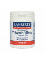 Lamberts Thiamin Βιταμίνη για την Υγεία του Νευρικού Συστήματος 100mg 90 κάψουλες