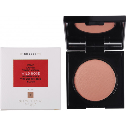 Korres Ρουζ Wild Rose Brightening Vibrant Colour 5.5gr Korres Ρουζ Wild Rose Brightening Vibrant Colour 5.5gr