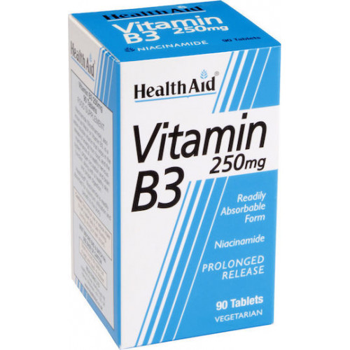 Health Aid Vitamin B3 Βιταμίνη για την Υγεία του Νευρικού Συστήματος 250mg 90 ταμπλέτες Health Aid Vitamin B3 Βιταμίνη για την Υγεία του Νευρικού Συστήματος 250mg 90 ταμπλέτες