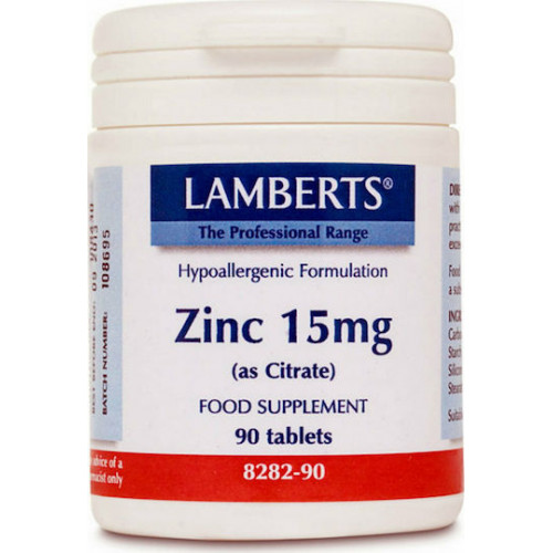 Lamberts Zinc (as Citrate) 15mg 90 ταμπλέτες