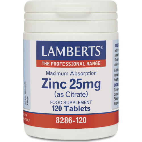 Lamberts Zinc (as Citrate) 25mg 120 ταμπλέτες