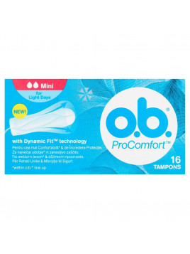 O.B. Ταμπόν ProComfort Curved Grooves για Ελαφριά Ροή 16τμχ