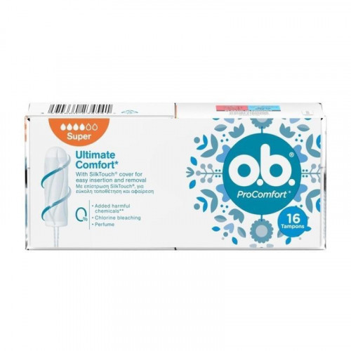 O.B. Procomfort Curved Grooves Super για Αυξημένη Ροή 16τμχ