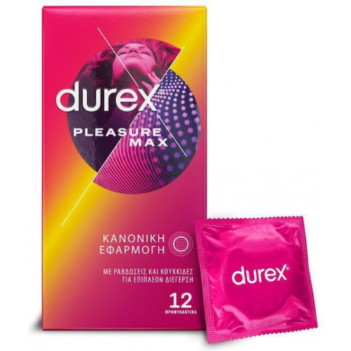 Durex Προφυλακτικά Pleasuremax με Ραβδώσεις 12τμχ
