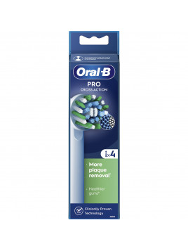 Oral-B Pro CrossAction Ανταλλακτικές Κεφαλές για Ηλεκτρική Οδοντόβουρτσα 4τμχ