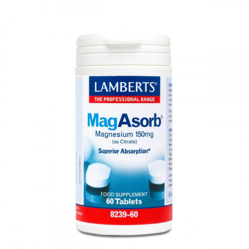 Lamberts MagAsorb 150mg 60 ταμπλέτες Μαγνήσιο