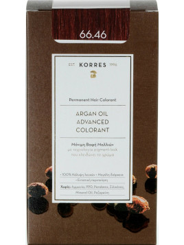 Korres Argan Oil Advanced Colorant Βαφή Μαλλιών Χωρίς Αμμωνία 66.46 Έντονο Κόκκινο Βουργουνδίας 50ml