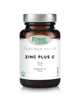 Power Of Nature Platinum Zinc Plus C με Βιταμίνη C 30 ταμπλέτες