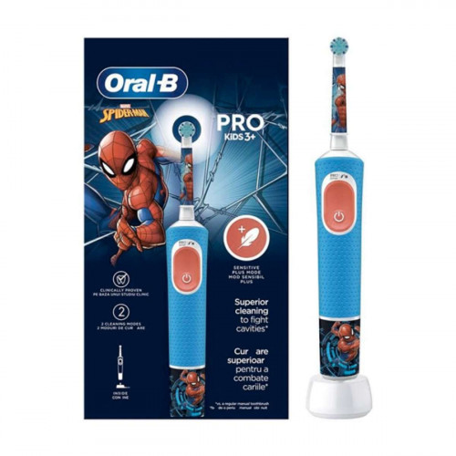 Oral-B Vitality Ηλεκτρική Οδοντόβουρτσα για 3+ Χρονών Spiderman Γαλάζια