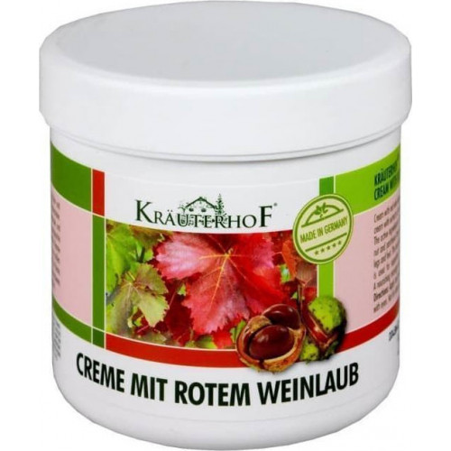 Krauterhof Red Vine Leaf Ενυδατική Κρέμα Ποδιών Αγριοκάστανο & Κόκκινα Αμπελόφυλλα