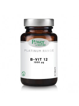Power Of Nature Platinum Range B-Vit12 Βιταμίνη για την Υγεία του Νευρικού Συστήματος 1000mg 60 ταμπλέτες