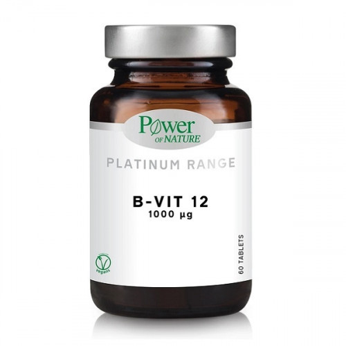 Power Of Nature Platinum Range B-Vit12 Βιταμίνη για την Υγεία του Νευρικού Συστήματος 1000mg 60 ταμπλέτες