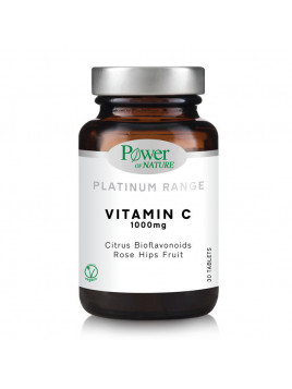 Power Of Nature Platinum Range Vitamin C Βιταμίνη Citrus Bioflavonoids Rose Hips Fruit  1000mg 30 ταμπλέτες