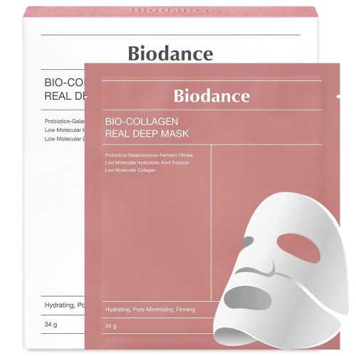 Biodance Bio Collagen Real Deep Sheet Μάσκα Προσώπου Νύχτας για Αναζωογόνηση / Ενυδάτωση / Σύσφιξη Με Νιασιναμίδη