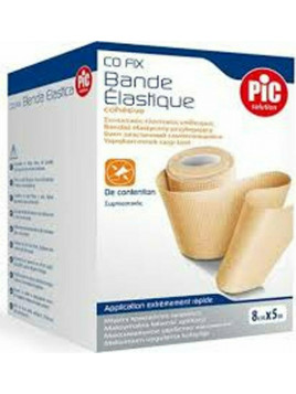 PiC Solution Co Fix Ελαστικός Αυτοσυγκρατούμενος Επίδεσμος 8cm x 5m Μπεζ