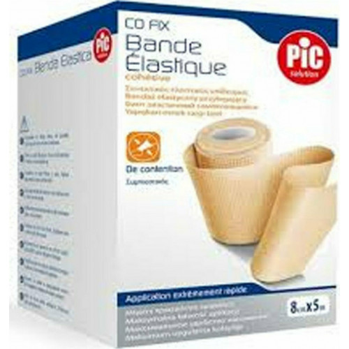 PiC Solution Co Fix Ελαστικός Αυτοσυγκρατούμενος Επίδεσμος 8cm x 5m Μπεζ