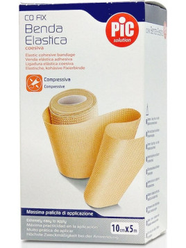PiC Solution Co Fix Ελαστικός Αυτοσυγκρατούμενος Επίδεσμος 10cm x 5m Μπεζ