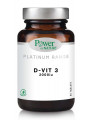 Power Of Nature Platinum Range D-Vit 3 Βιταμίνη για Ενίσχυση του Ανοσοποιητικού & την Υγεία των Οστών 2000iu 60 ταμπλέτες