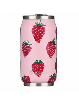 Les Artistes Pull Can'it Ποτήρι Θερμός Ανοξείδωτο 280ml Κόκκινο με Καλαμάκι