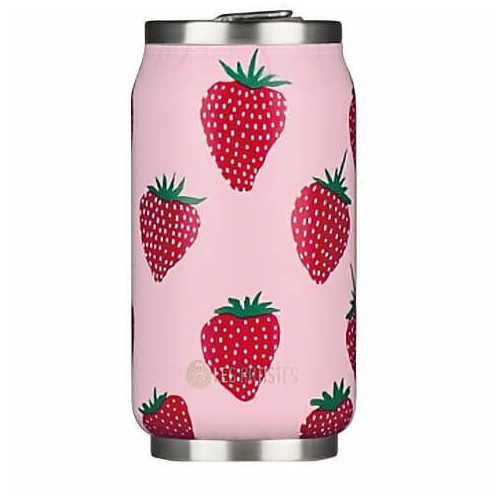 Les Artistes Pull Can'it Ποτήρι Θερμός Ανοξείδωτο 280ml Κόκκινο με Καλαμάκι