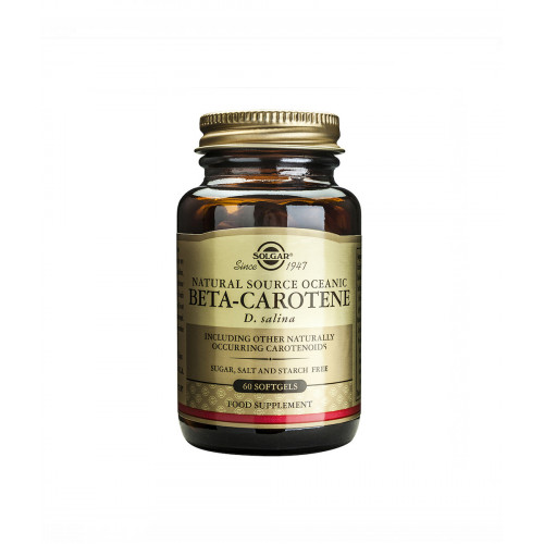 Solgar Beta-Carotene Βιταμίνη για τα Μαλλιά, τo Δέρμα & Αντιοξειδωτική δράση 7mg 60 μαλακές κάψουλες