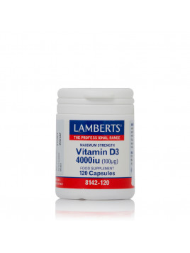 Lamberts Vitamin D3 Βιταμίνη για Ενίσχυση του Ανοσοποιητικού & την Υγεία των Οστών 4000iu 120 κάψουλες