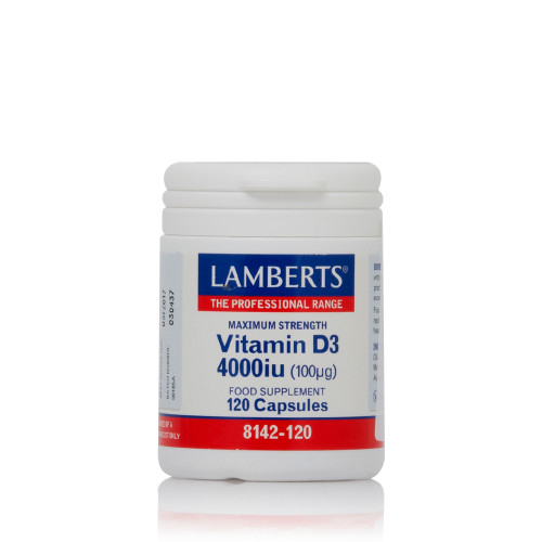 Lamberts Vitamin D3 Βιταμίνη για Ενίσχυση του Ανοσοποιητικού & την Υγεία των Οστών 4000iu 120 κάψουλες