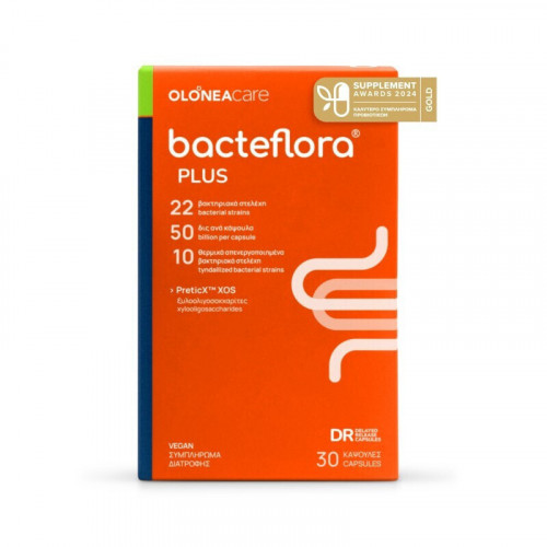 Olonea BacteFlora Plus Συμπλήρωμα με Προβιοτικά & Πρεβιοτικά 30 φυτικές κάψουλες