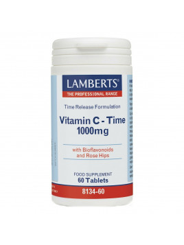 Lamberts Vitamin C Time Βιταμίνη για Ενίσχυση του Ανοσοποιητικού, τo Δέρμα & Αντιοξειδωτική δράση 1000mg 60 ταμπλέτες