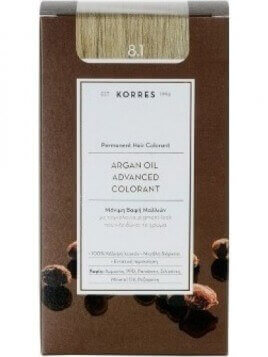 Korres Argan Oil Advanced Colorant 8.1 Ξανθό Ανοικτό Σαντρέ