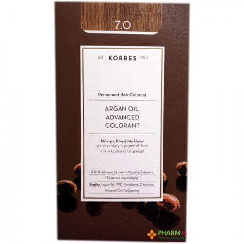 Korres Argan Oil Advanced Colorant 7.0 Ξανθό Φυσικό Korres Argan Oil Advanced Colorant 7.0 Ξανθό Φυσικό