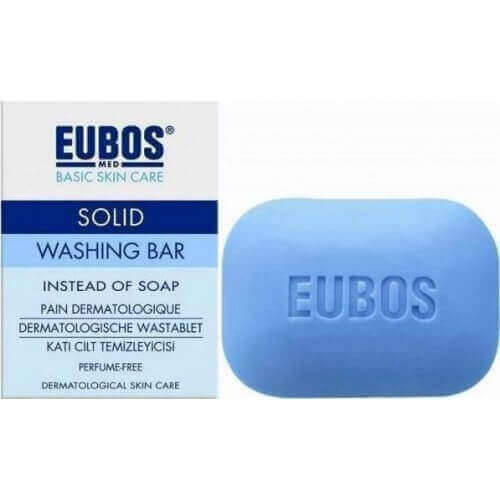 Eubos Blue Solid Washing Bar 125gr